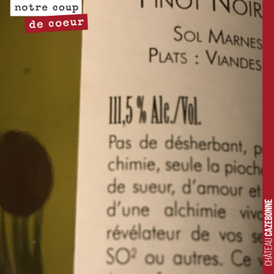 Ce soir, on a dégusté un excellent Pinot Noir 2015 de Philippe Chatillon dans le Jura, avec 111,5...
