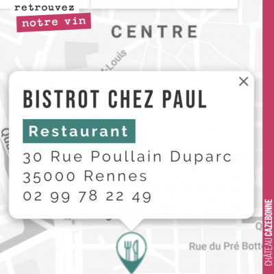 Vous pouvez désormais goûter nos vins dans cette très belle adresse à Rennes. On en est très fier.