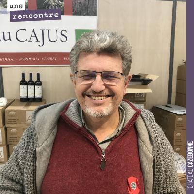 Très sympathique avec Pierre Veyron du Château Cajus à Bordeaux. Des vins bio de très belle factu...