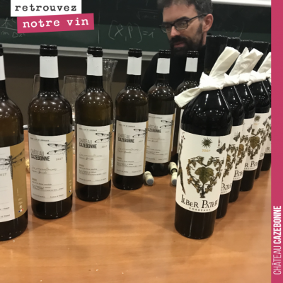 Nous sommes allé faire déguster les vins de Cazebonne aux étudiants de Polytechnique et de l'Enst...