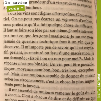 Éloge de la diversité des goûts par Jean-Pierre Amoreau du Château Le Puy. Un vin doit donner du ...