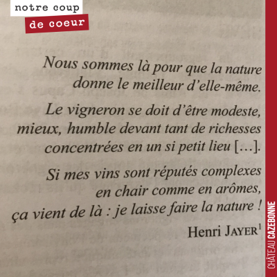 Texte de Henri Jayer, cité par François Morel dans Le vin au naturel.