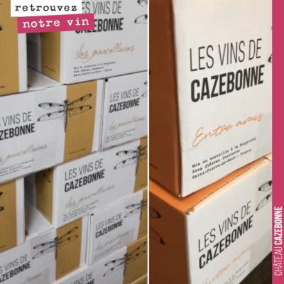 Désormais, nous avons nos cartons aux couleurs des Parcellaires, à l'image des cartons pour la ga...