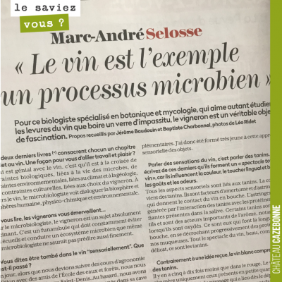 Passionnante interview de Marc-André Selosse dans la RVF du mois de juillet. Les microbes sont pa...
