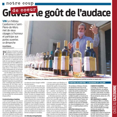 Quand le journal Sud-Ouest vient à notre rencontre. Merci aux @vinsdegraves pour l'organisation s...