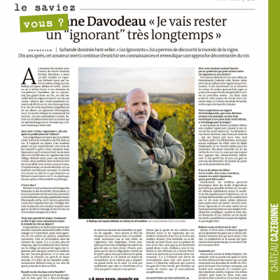 Très belle interview de Etienne Davodeau, l'auteur de la BD Les ignorants, dans le Monde.