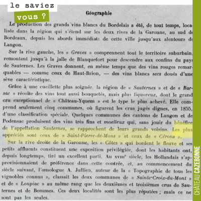 Se replonger dans la littérature et voir que les terroirs de Saint-Pierre de Mons et retrouver qu...