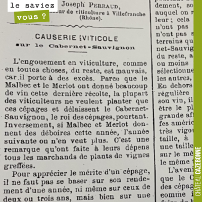 Michel Elie m'a fait parvenir un texte rédigé par son arrière grand-père Jean Elie, en 1897, en p...