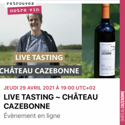 Rejoignez nous pour cette échange autour d'une dégustation des vins de Cazebonne. Je serai accomp...