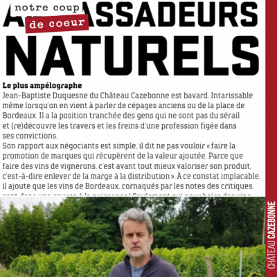 Sympathique article de Henry Clemens dans le magazine Junkpage sur ces vignerons de Graves qui in...