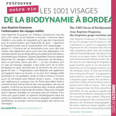 Très bel article sur notre travail dans Sommeliers International. Merci à Henry Clemens pour ce r...