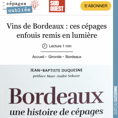 Merci à Jean-Charles Galiacy pour ce bel article dans Sud-Ouest sur notre livre, Bordeaux une his...