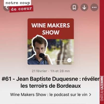 Merci à Antoine du Wine Makers Show pour cette échange entre passionnés autour de notre démarche ...