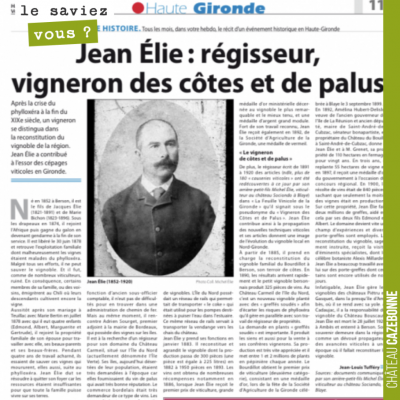 Le passionnant portrait de Jean Elie, ce vigneron hors pair, fervent propagateur des avancées vit...