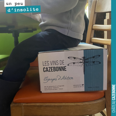 Quand les cartons de Cépages d'antan servent de rehausseur à 750g la table. On n'y avait pas pensé !