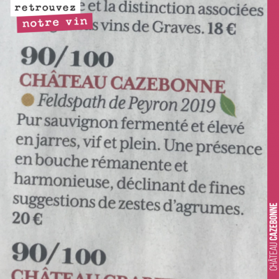 Hier, on vous parlait du 92/100 obtenu par notre Galets de Cazebonne 2020, Graves rouge dans la R...